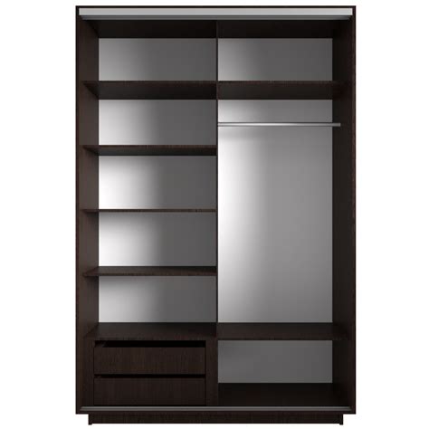 Купить Шкаф-купе Экспресс 2-х дверный (Зеркало, 1200х2400х600) - Венге ...