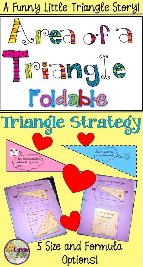 Area Of Triangles Foldable Reference Activity With Formula Options 6th