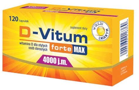 D Vitum forte Max 4000 j m x 120 kapsułek cena opinie dawkowanie