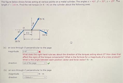 Solved The Figure Below Shows Forces Acting At Various