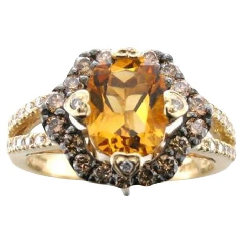 Grand Sample Sale Ring Featuring Cinnamon Citrine Chocolate Diamonds