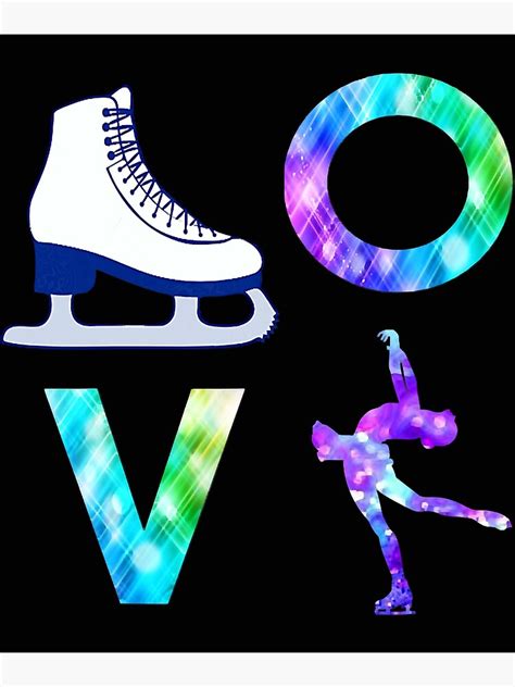 Love Figure Skating Ice Skater Girls Poster For Sale By Tamara Art Redbubble