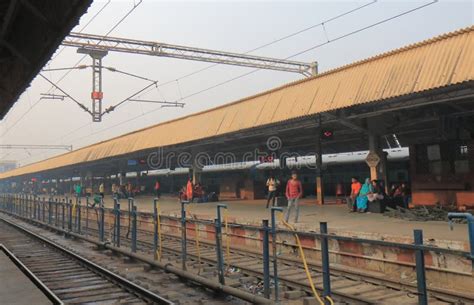 Agra Train Railway Station India Editorial Image - Image of city, urban ...