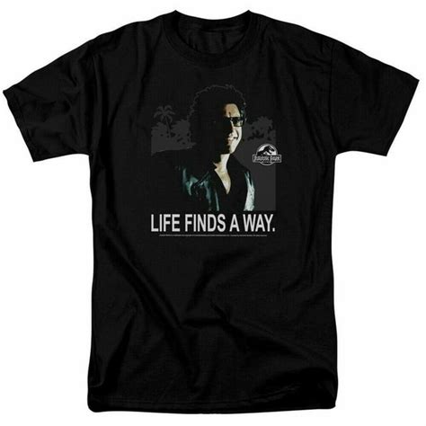 Jurassic Park Life Finds A Way T Shirt Mens Licensed Dinosaur Movie Ian