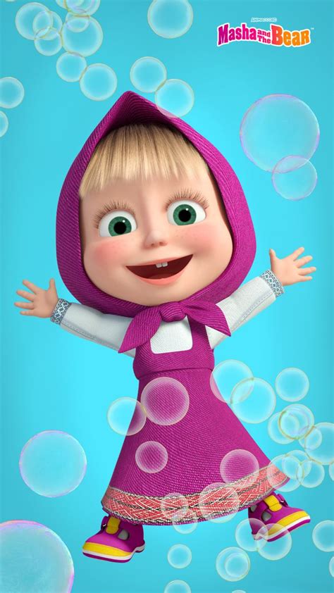 Masha and The Bear phone wallpaper 📱 | Баннер, Мультфильмы, День рождения