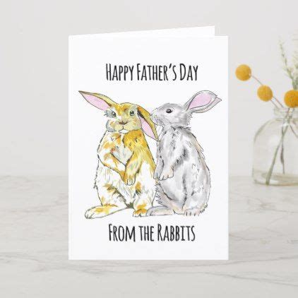 Happy Fathers Day From The Rabbits Card