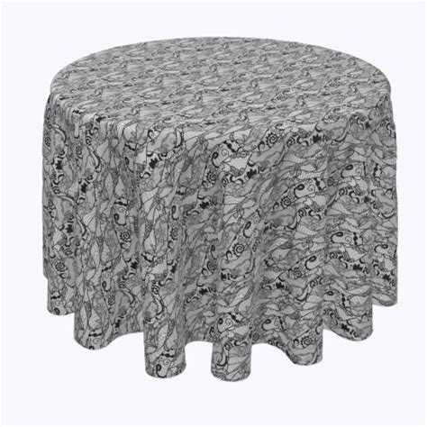 Round Tablecloth, 100% Polyester, 120" Round, Paisley Lace Curve, 1 Product - Kroger