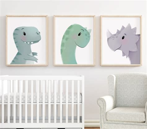 Nursery Wall Art Dinosaur Decor Nursery Art Boy Nursery | Etsy