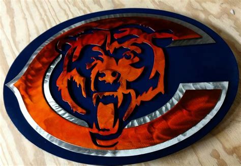 Fastlane Metalwerx Chicago Bears Metal Wall Hanging Chicago Bears