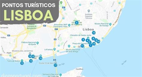 Mapa Os Principais Pontos Tur Sticos De Lisboa Dicas Portugal