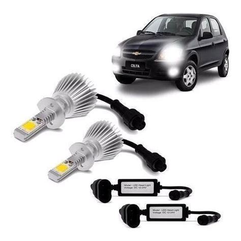 Kit Super Led Celta H Farol Simples K Submarino