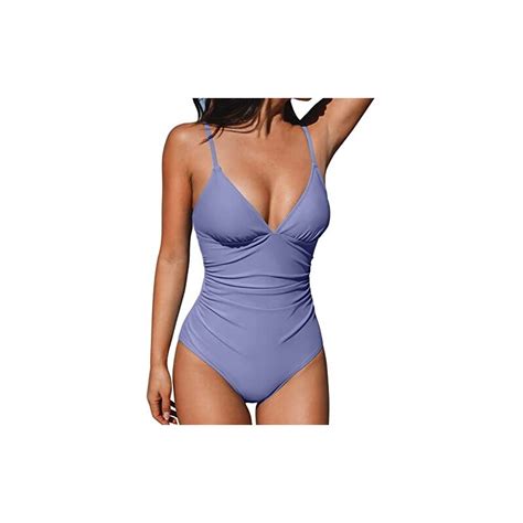 Sunnyuk Vita Alta Donna Costume Da Bagno Intero Sexy Con Coppe Imbottiti Push Up Bikini Un Pezzo