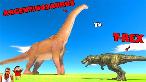 ARGENTINOSAURUS vs T-REX in Animal Revolt Battle Simulator | Upgrading ...