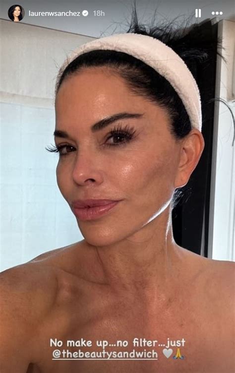 Lauren Sanchez Stuns In Makeup Free Selfie Taken Just Hours Before