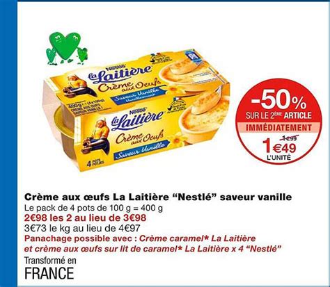 Offre Petits Pots De Crème La Laitière Nestlé chez Norma