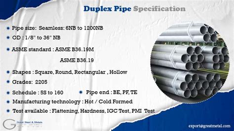 Duplex Pipe And ASTM A790 Seamless Tubes Supplier In India