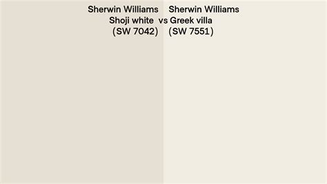 Sherwin Williams Shoji White Vs Greek Villa Side By Side Comparison