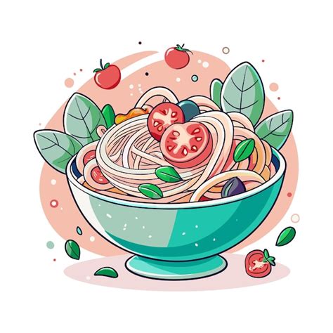 Hand Drawn Spaghetti Illustration Premium Ai Generated Vector