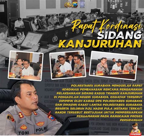 Polrestabes Surabaya Gelar Rapat Koordinasi Sidang Kanjuruhan