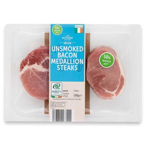 Irish Unsmoked Bacon Medallion Steaks 300g Butcher S Selection ALDI IE