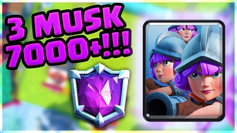 3 MUSKETEERS DECK AT 7000 TROPHIES Clash Royale YouTube