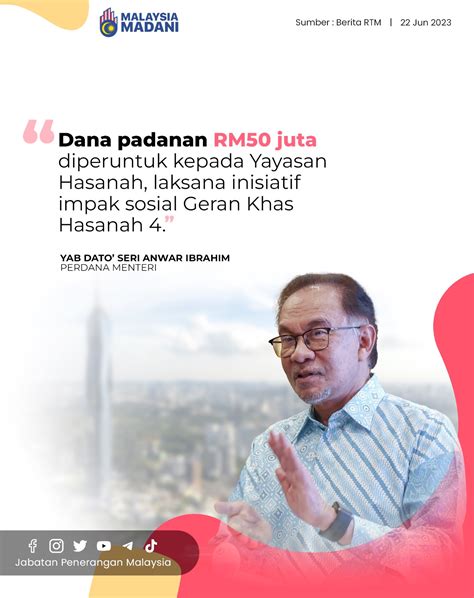 Dana Padanan Rm Juta Diperuntuk Kepada Yayasan Hasanah Laksana