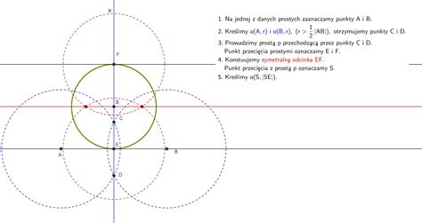 Narysuj Dwie Proste R Wnoleg E Skonstruuj Okr G Styczny Do Obu Tych