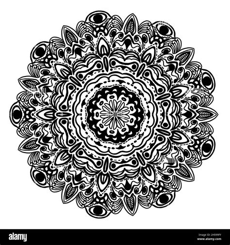 Tattoo Design Mit Mandala K Nsten In Abstrakter Runder Form Mit