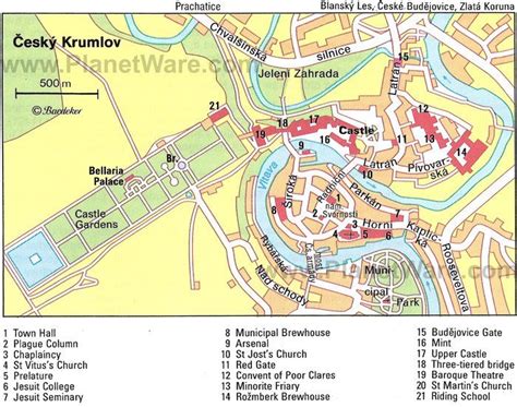 Cesky Krumlov Map - Tourist Attractions | Cesky krumlov, Visiting ...