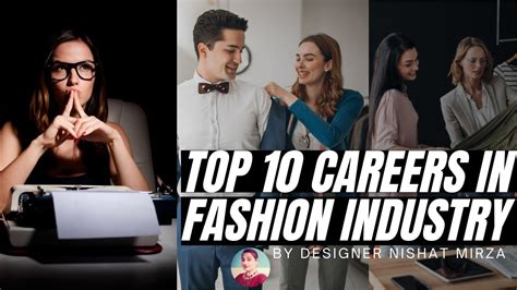 Top 10 Careers In Fashion Industry Fashion Designers Youtube