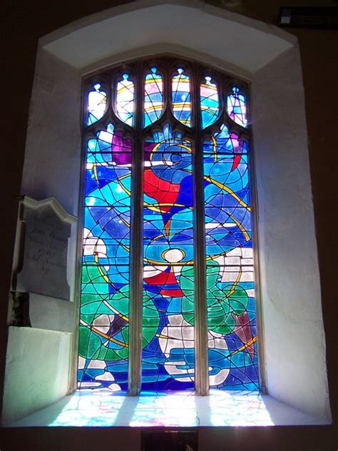 Modern Stained Glass Window Palgrave © Geoff Pick Geograph Britain And Ireland