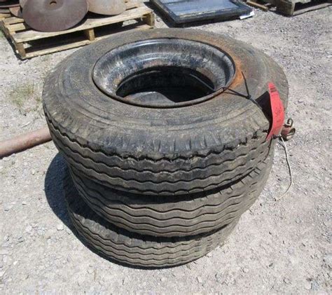 (3) 8.00x14.5 Trailer Tires with Rims: 1- Lowboy, and 2- Mobile Home ...