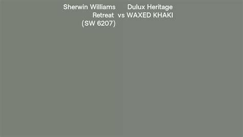 Sherwin Williams Retreat Sw Vs Dulux Heritage Waxed Khaki Side