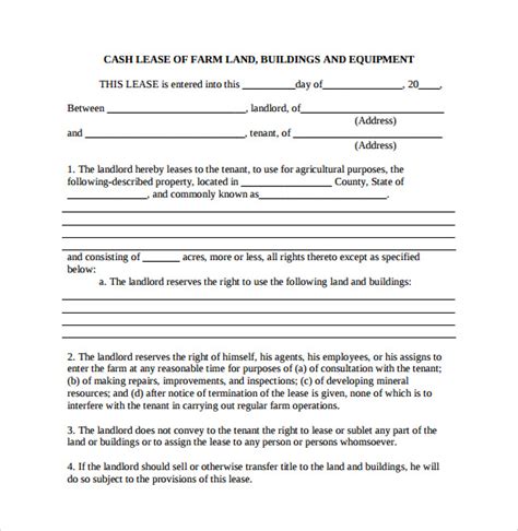 Free Land Lease Agreement Template Word PRINTABLE TEMPLATES