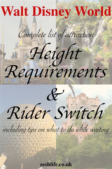 Full List Of Attraction Height Requirements Plus How To Use The Rider