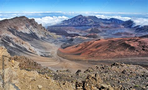 Haleakalā or the East Maui Volcano - a massive shield volcano of the ...