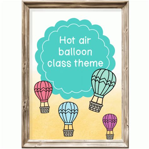 Class Theme Hot Air Balloon Clever Wolfee