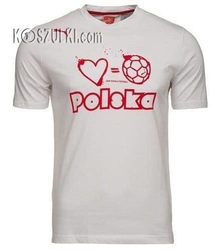 T Shirt Puma Polska Football Bia Y Meskie Na Prezent Te