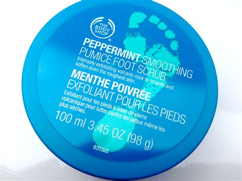 Paige Violet Review The Body Shop Peppermint Smoothing Pumice Foot Scrub