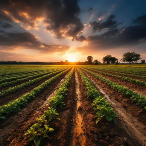 Premium AI Image | Agriculture field HD 8K wallpaper Stock Photographic Image