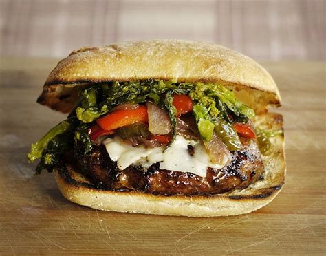 Italian sausage burger recipe from The Food Hunter