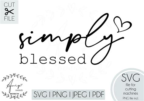 Simply Blessed Svg Png Svg Jpeg Bible Verse So Fontsy