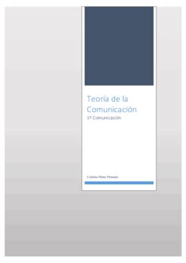 Apuntes Teoria De La Comunicacion Pdf