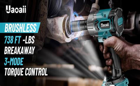 Uaoaii Nm Ft Lbs High Torque Cordless Impact Wrench