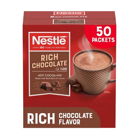 Amazon Nestle Hot Chocolate Packets Hot Cocoa Mix Rich Chocolate Flavor Made With Real