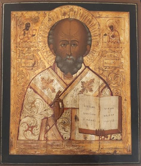 Icon St Nicholas Wood 19th Century Catawiki