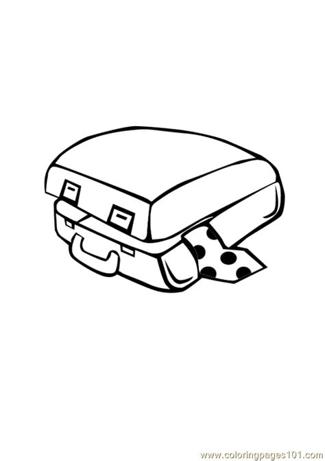 Suitcase Coloring Page Coloring Pages