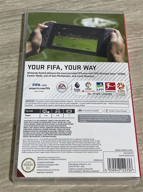 Fifa 18 Nintendo Switch Game Video Gaming Video Games Nintendo On