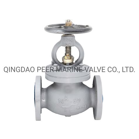 Jis F7307 10k Marine Cast Iron Flanged End Globe Valve China Ductile Iron And Self Closing Valve