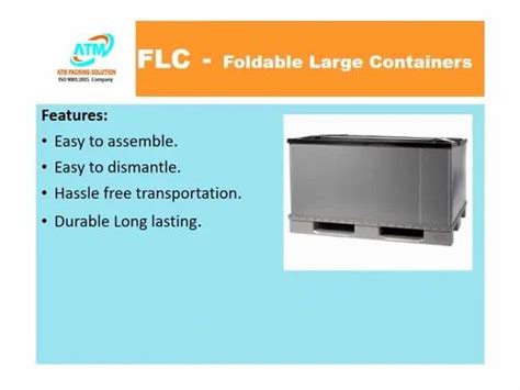 FLC Box Flc Foldable Plastic Pallet Box Manufacturer From Pune